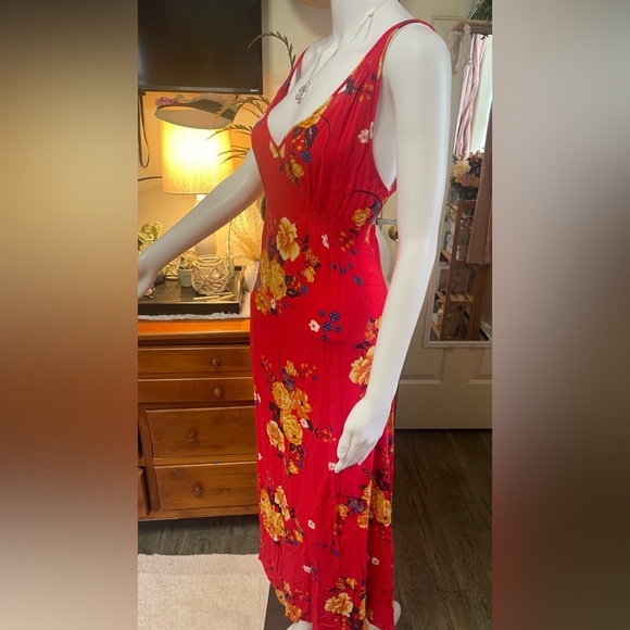 Free People Red and Yellow Floral  maxi Dress - Picture 7 of 11